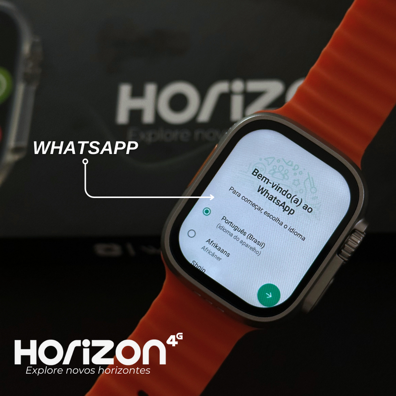 Smartwatch Horizon 4G - Celular de Pulso - Android 8.1 - Wi-Fi & GPS - 2 Pulseiras