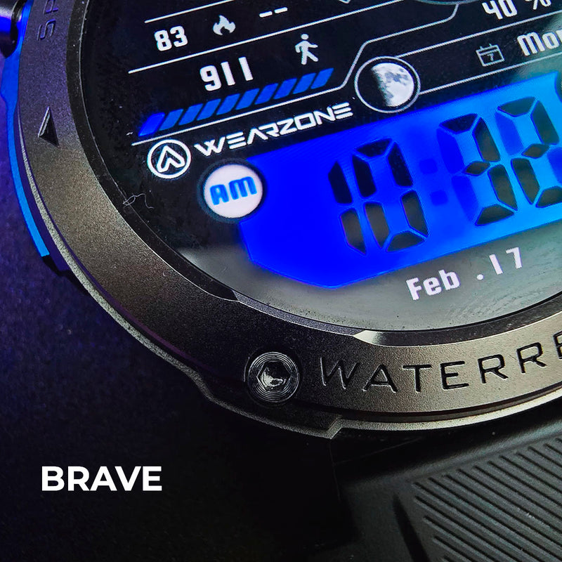 WEARZONE BRAVE – Resistência Militar, GPS Dupla Frequência e 5ATM