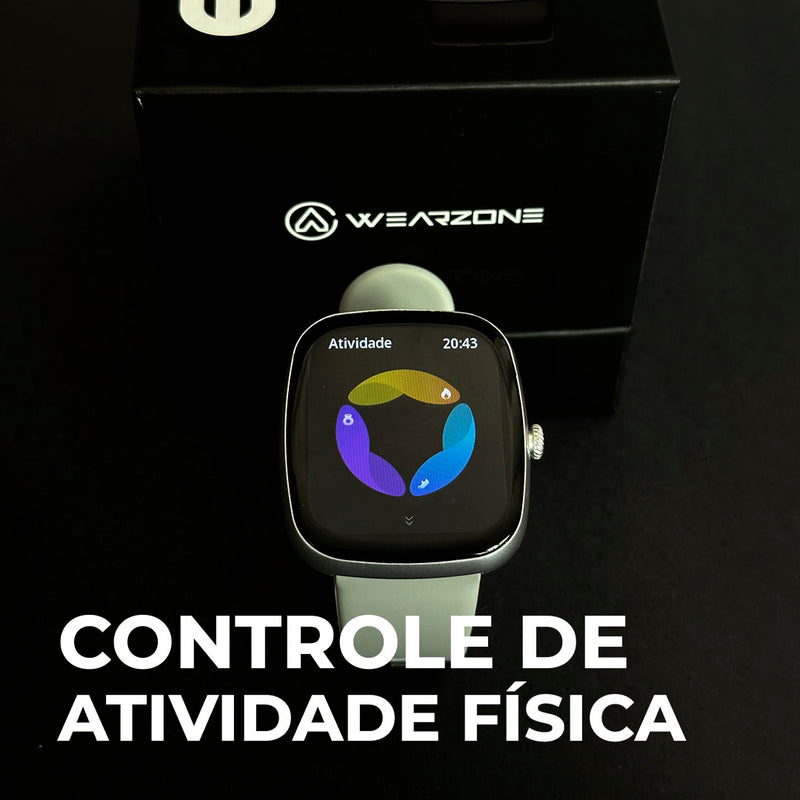 Smartwatch EASY Wearzone – Chamadas Bluetooth, Saúde, Esportes e Resistência 1ATM!