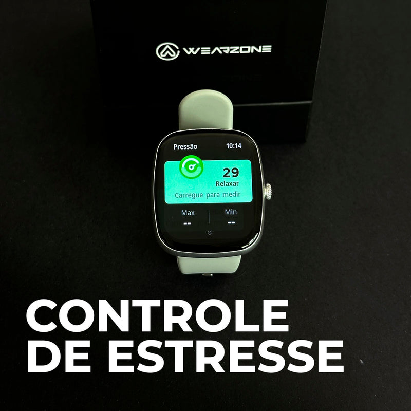 Smartwatch EASY Wearzone – Chamadas Bluetooth, Saúde, Esportes e Resistência 1ATM!