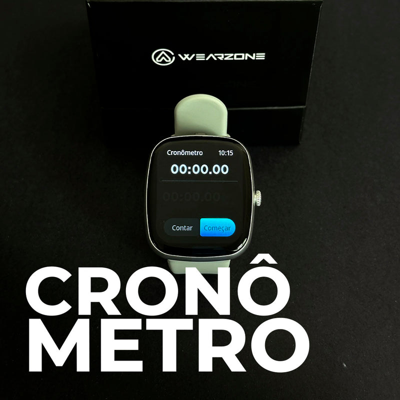 Smartwatch EASY Wearzone – Chamadas Bluetooth, Saúde, Esportes e Resistência 1ATM!