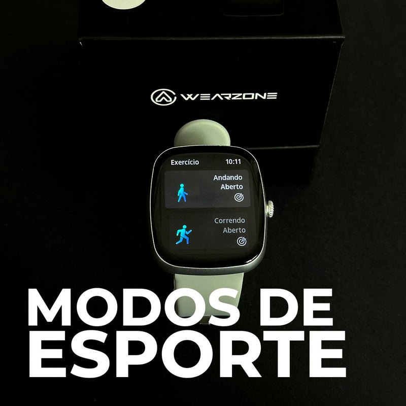 Smartwatch EASY Wearzone – Chamadas Bluetooth, Saúde, Esportes e Resistência 1ATM!