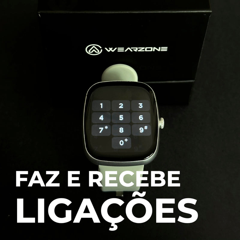 Smartwatch EASY Wearzone – Chamadas Bluetooth, Saúde, Esportes e Resistência 1ATM!