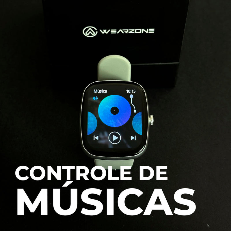 Smartwatch EASY Wearzone – Chamadas Bluetooth, Saúde, Esportes e Resistência 1ATM!