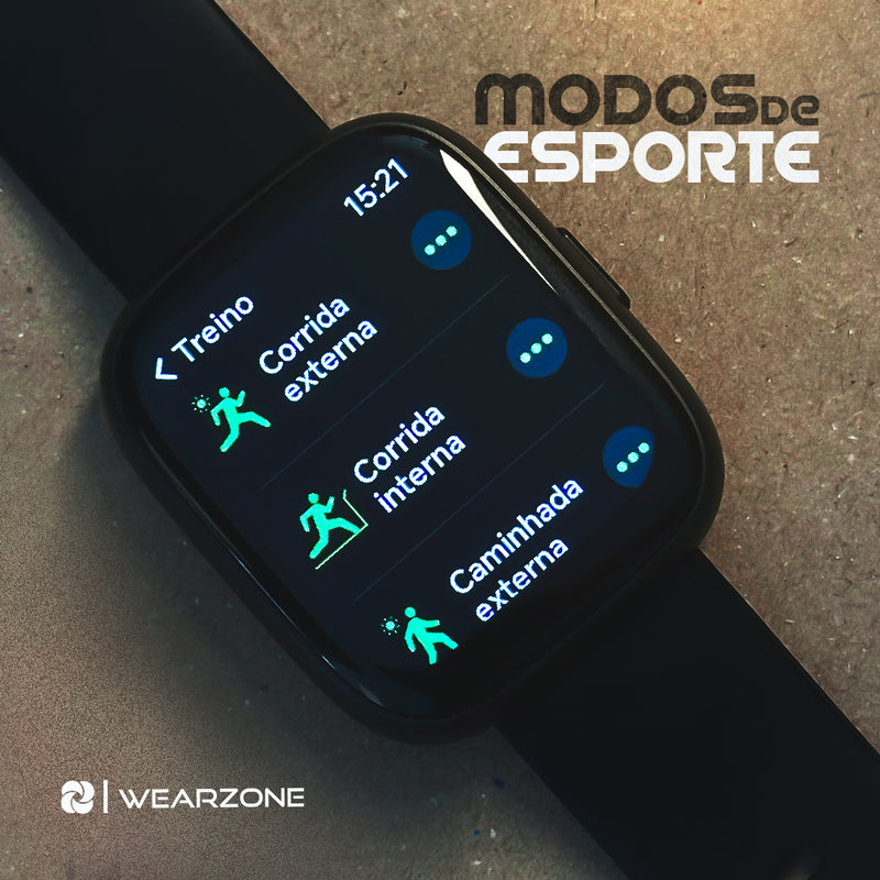 Smartwatch PULSE Wearzone – Alexa Integrada, Resistência 3ATM e Monitoramento Completo