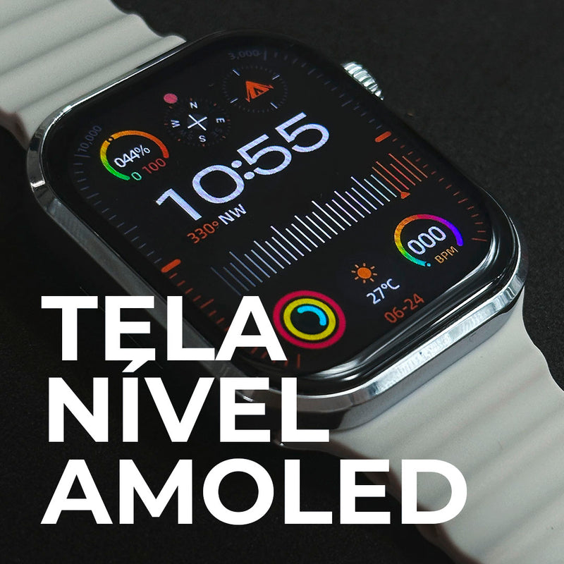 Smartwatch XV9 Pro – Tela AMOLED, Dual Core e Armazenamento Interno de 2GB