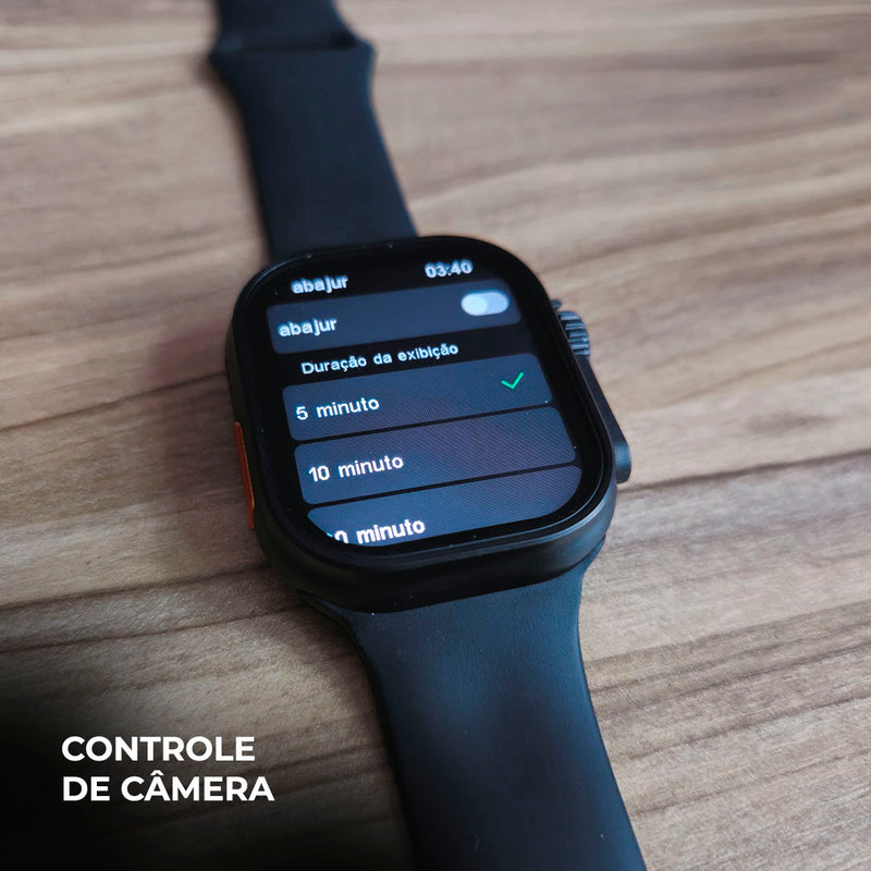 N10 Ultra – Smartwatch 49mm com Chamadas, Notificações e Kit de 4 Pulseiras!