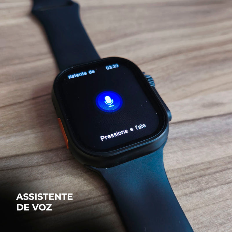 N10 Ultra – Smartwatch 49mm com Chamadas, Notificações e Kit de 4 Pulseiras!