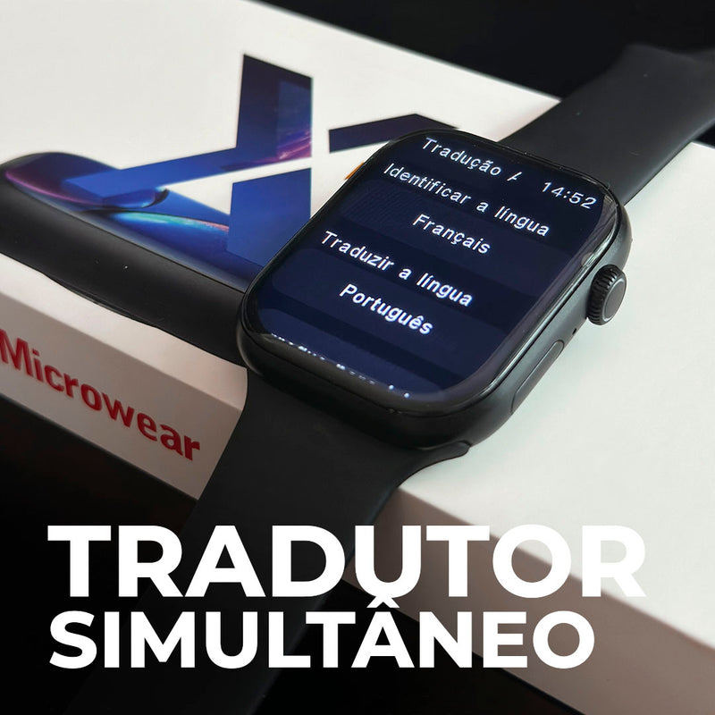 Smartwatch Microwear S10 – Tela Curva 2.06”, Chat GPT, NFC, GPS, Chamadas e Monitoramento de Saúde