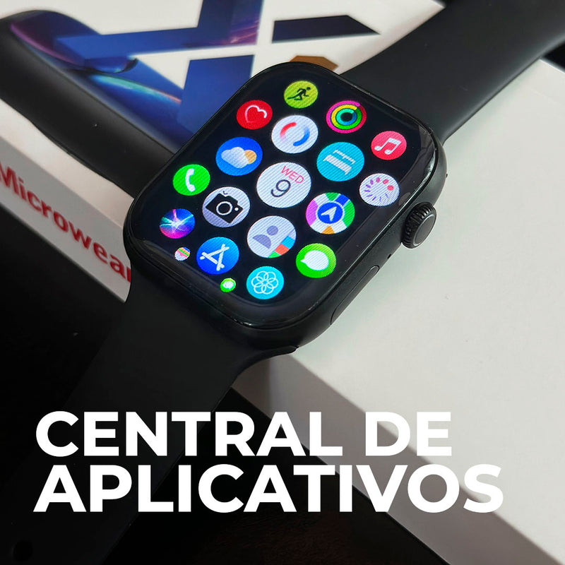 Smartwatch Microwear S10 – Tela Curva 2.06”, Chat GPT, NFC, GPS, Chamadas e Monitoramento de Saúde