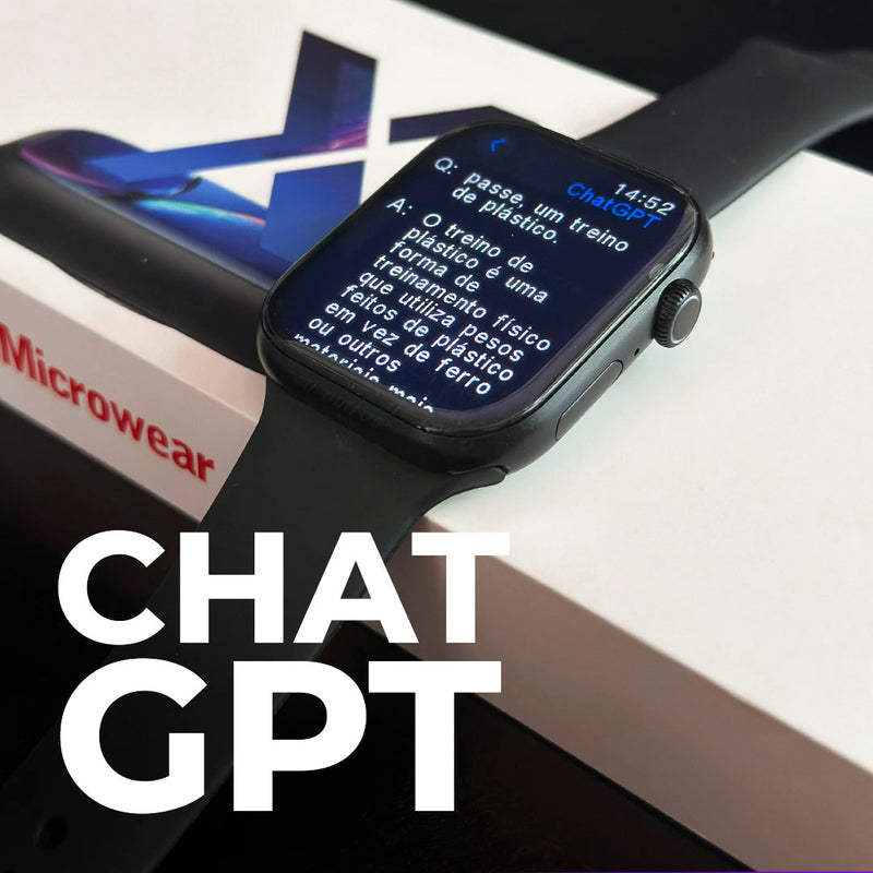 Smartwatch Microwear S10 – Tela Curva 2.06”, Chat GPT, NFC, GPS, Chamadas e Monitoramento de Saúde