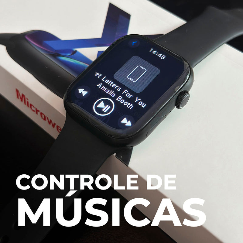 Smartwatch Microwear S10 – Tela Curva 2.06”, Chat GPT, NFC, GPS, Chamadas e Monitoramento de Saúde