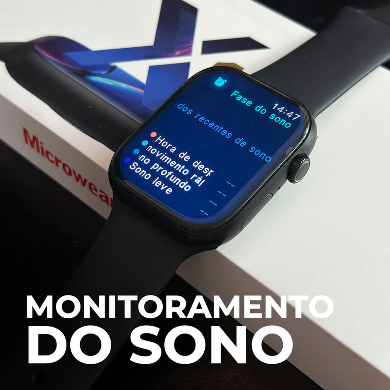 Smartwatch Microwear S10 – Tela Curva 2.06”, Chat GPT, NFC, GPS, Chamadas e Monitoramento de Saúde