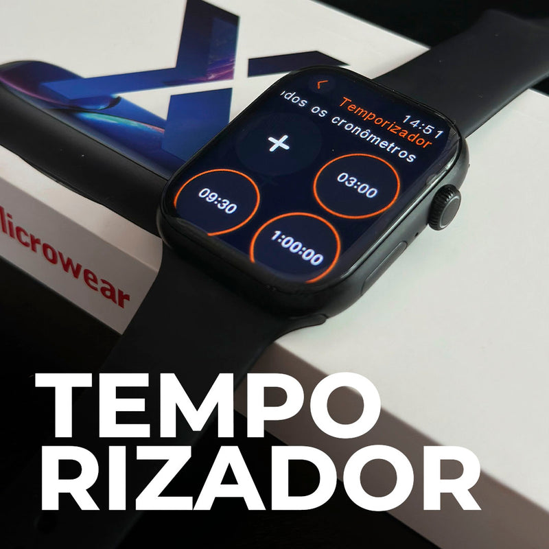 Smartwatch Microwear S10 – Tela Curva 2.06”, Chat GPT, NFC, GPS, Chamadas e Monitoramento de Saúde