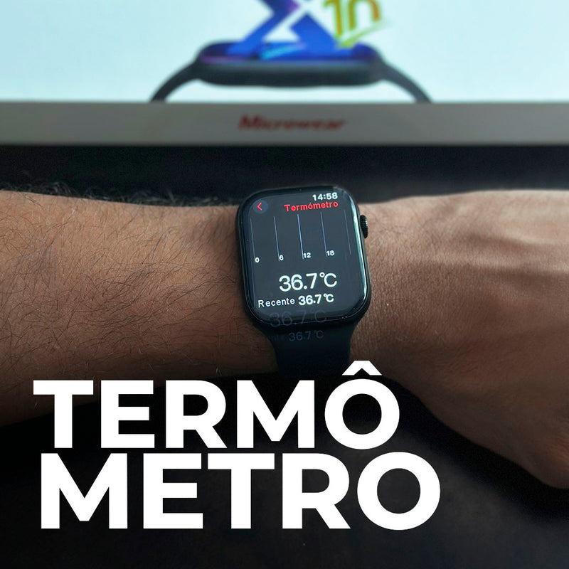 Smartwatch Microwear S10 – Tela Curva 2.06”, Chat GPT, NFC, GPS, Chamadas e Monitoramento de Saúde