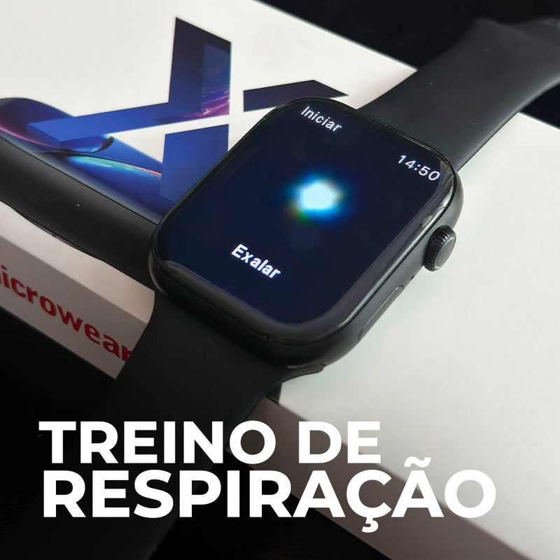 Smartwatch Microwear S10 – Tela Curva 2.06”, Chat GPT, NFC, GPS, Chamadas e Monitoramento de Saúde