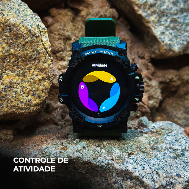 WEARZONE THUNDER – Smartwatch Ultra Robusto com GPS Integrado e 100 Modos de Esporte