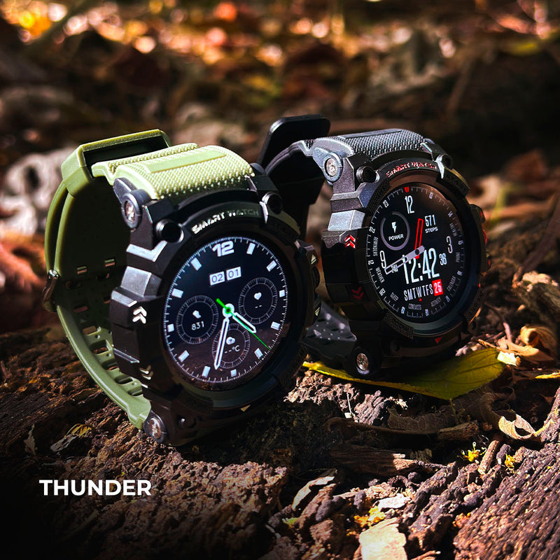 WEARZONE THUNDER – Smartwatch Ultra Robusto com GPS Integrado e 100 Modos de Esporte