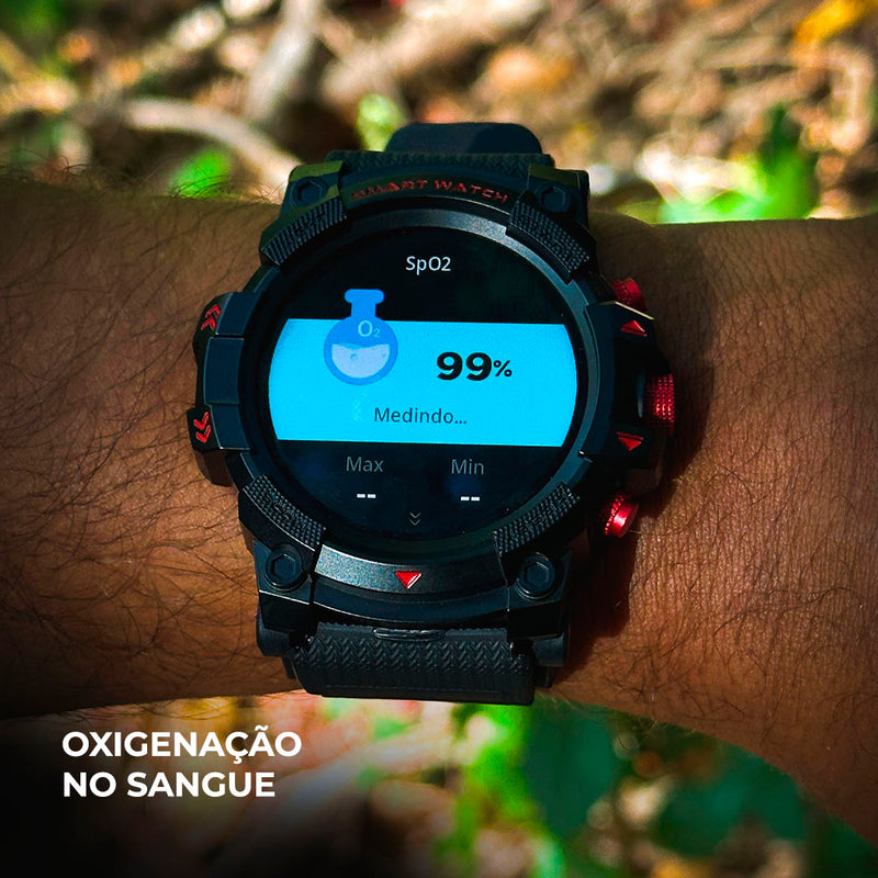 WEARZONE THUNDER – Smartwatch Ultra Robusto com GPS Integrado e 100 Modos de Esporte