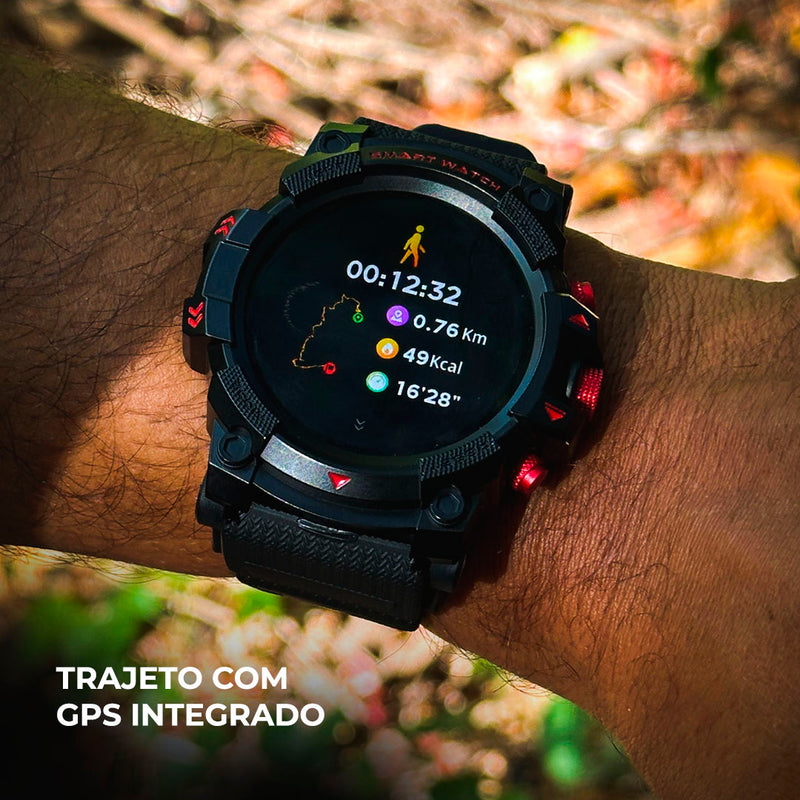 WEARZONE THUNDER – Smartwatch Ultra Robusto com GPS Integrado e 100 Modos de Esporte