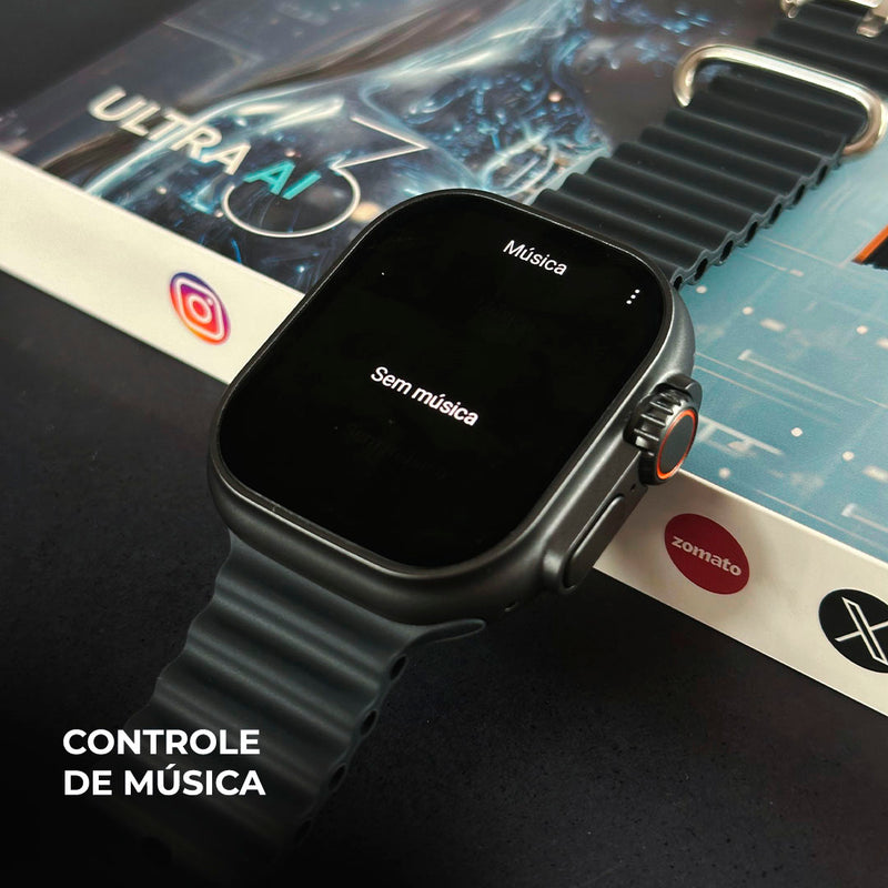 Smartwatch Microwear Ultra AI 3 – Tela AMOLED 2.06” | 4G/5G | Câmera 180° | GPS & Wi-Fi