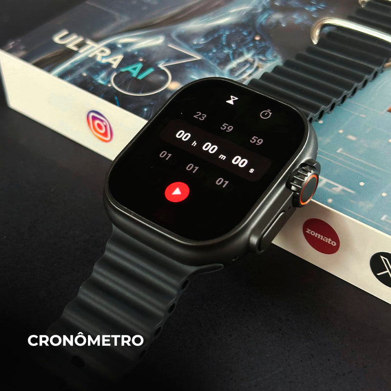 Smartwatch Microwear Ultra AI 3 – Tela AMOLED 2.06” | 4G/5G | Câmera 180° | GPS & Wi-Fi