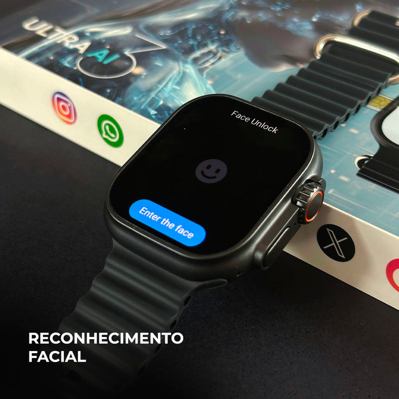 Smartwatch Microwear Ultra AI 3 – Tela AMOLED 2.06” | 4G/5G | Câmera 180° | GPS & Wi-Fi