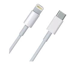 Cabo de Carregador iPhone Original – Tipo C para Lightning (1 Metro, Carregamento Rápido)